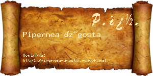 Pipernea Ágosta névjegykártya